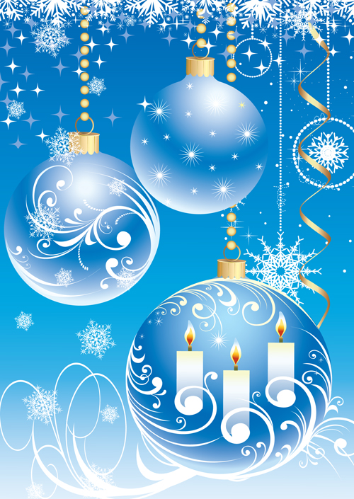 free vector Blue christmas background vector